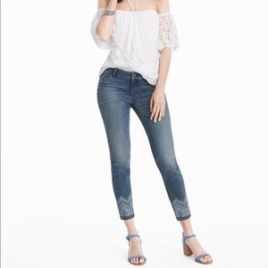 👖WHBM Size 0 Stretch Denim Crop Jeans NWT